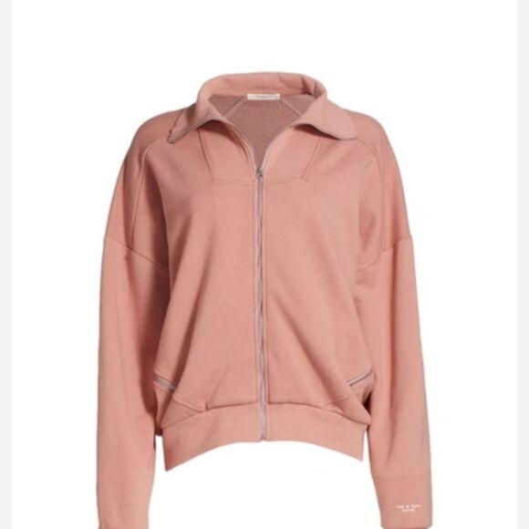 Rag & Bone Coty Zip Organic Cotton Fleece Jacket